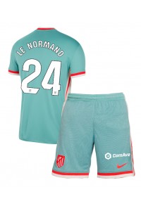 Atletico Madrid Robin Le Normand #24 Babytruitje Uit tenue Kind 2024-25 Korte Mouw (+ Korte broeken)